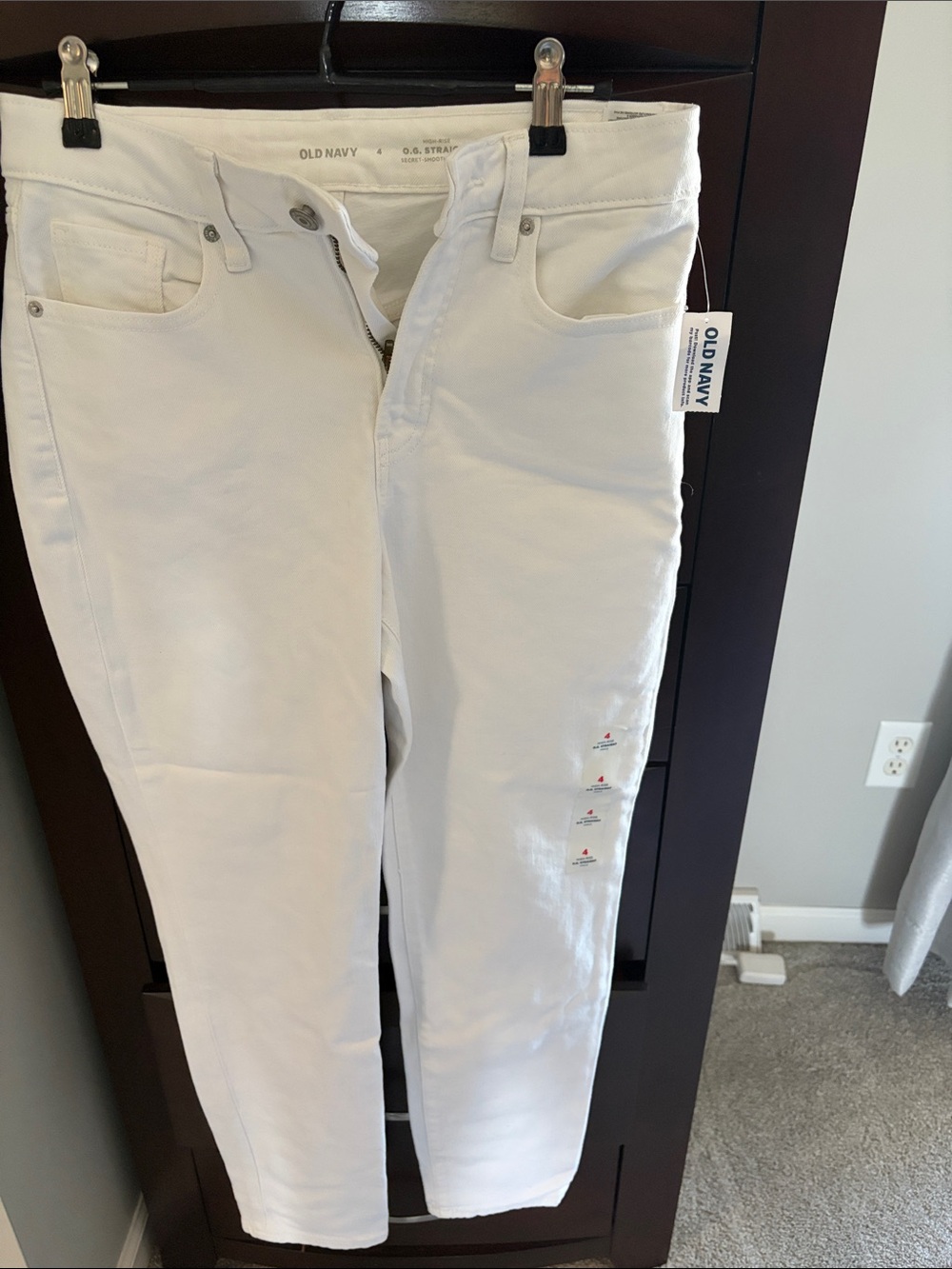 Old Navy OG straight high rise White Jeans
